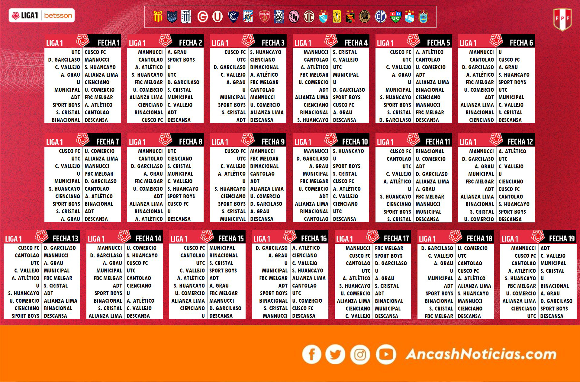 Liga 1 2023 conoce el fixture completo del Apertura del torneo peruano