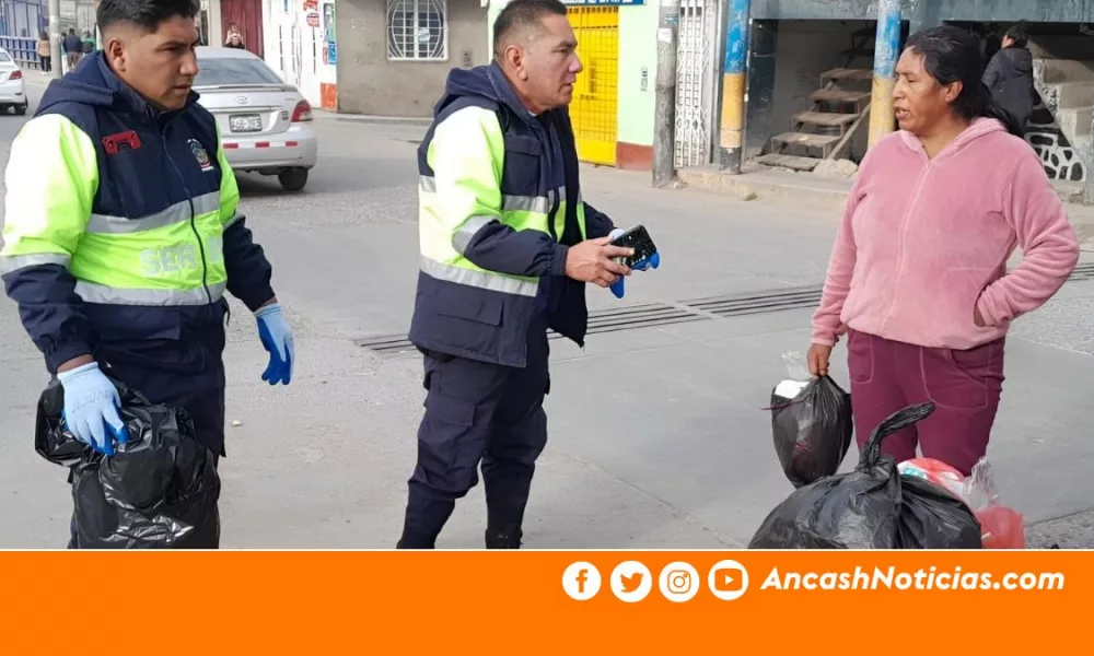 Huaraz: Exhortan a vecinos respetar horarios de recolección de basura