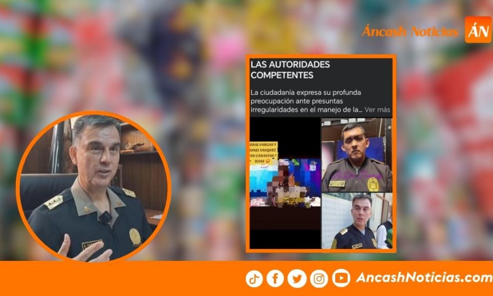 General de Áncash aclara polémica por donación de canastas a policías