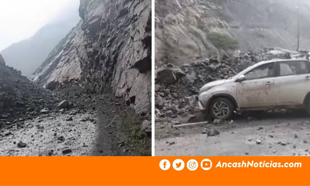 Lluvias provocan deslizamiento con heridos en la ruta Caraz–Santa