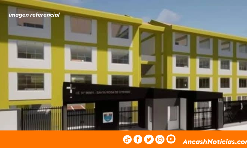 Gore Áncash firma contrato para reiniciar obra del colegio Santa Rosa de Viterbo