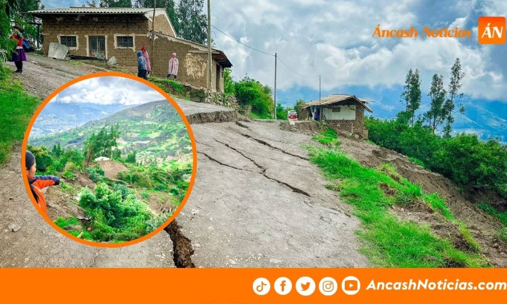 Deslizamiento en Carhuaz deja seis familias damnificadas y siete afectadas