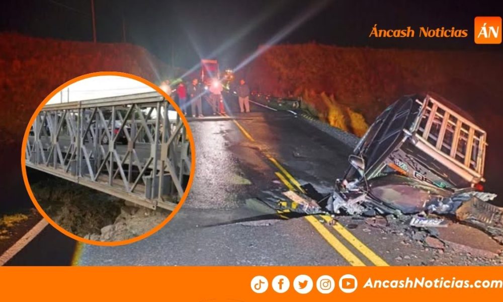 Áncash: Autoridades analizan instalar puente Bailey tras colapso en Catac