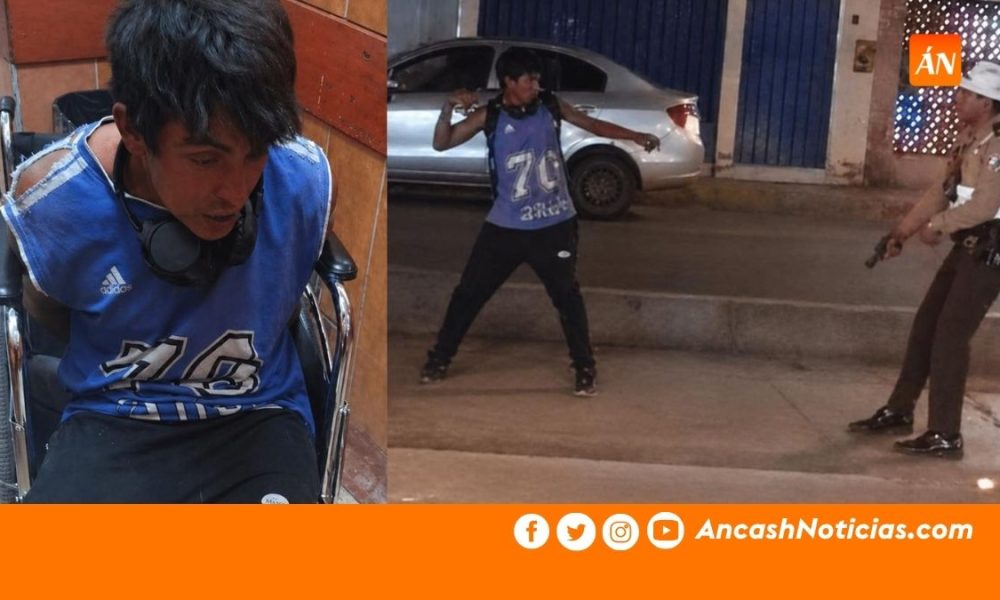 Policía dispara a sujeto armado para evitar ataque contra mujer en Chimbote
