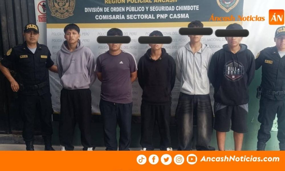 Áncash: caen cinco presuntos integrantes de banda juvenil tras violento asalto en Casma