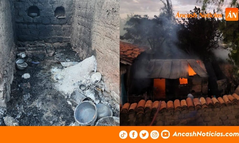 Áncash: Incendio deja tres damnificados y afecta vivienda en Caraz