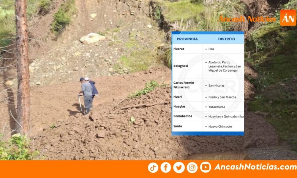 Gobierno prorroga estado de emergencia en 11 distritos de Áncash por intensas lluvias