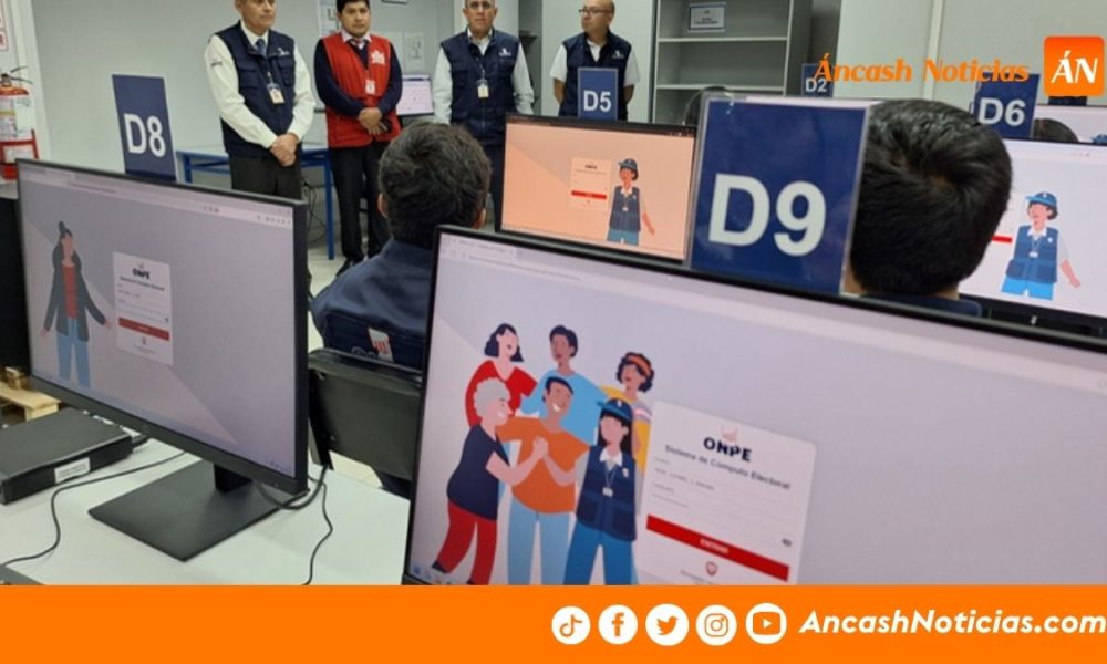 ODPE Huaraz pone a prueba sistema de cómputo para las elecciones del 7 de junio