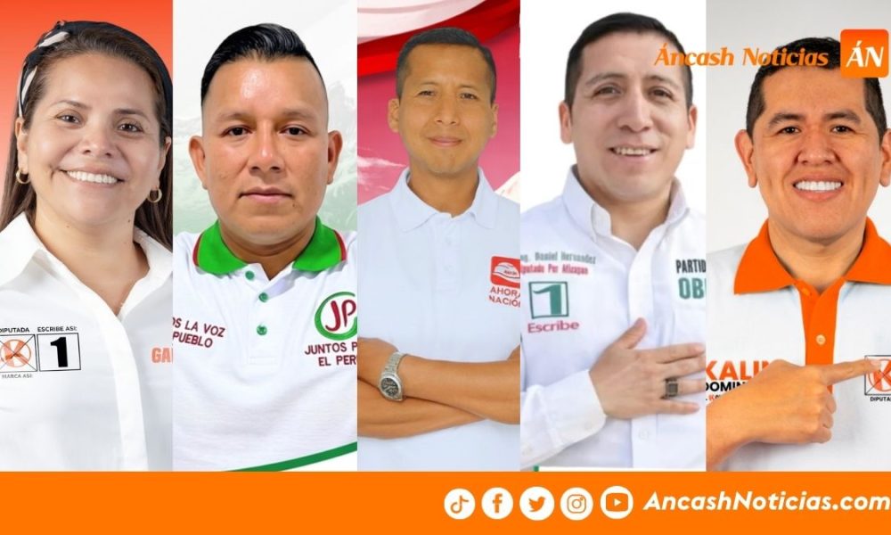 ONPE al 100 %: Áncash perfila a sus cinco virtuales diputados