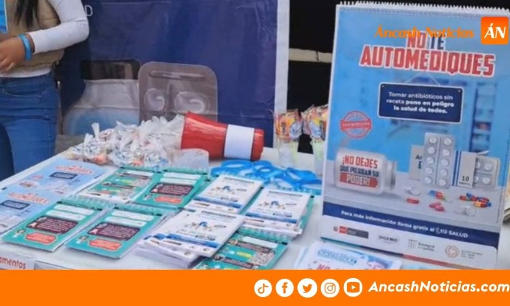 Huaraz: Advierten riesgos de la automedicación durante campaña de salud