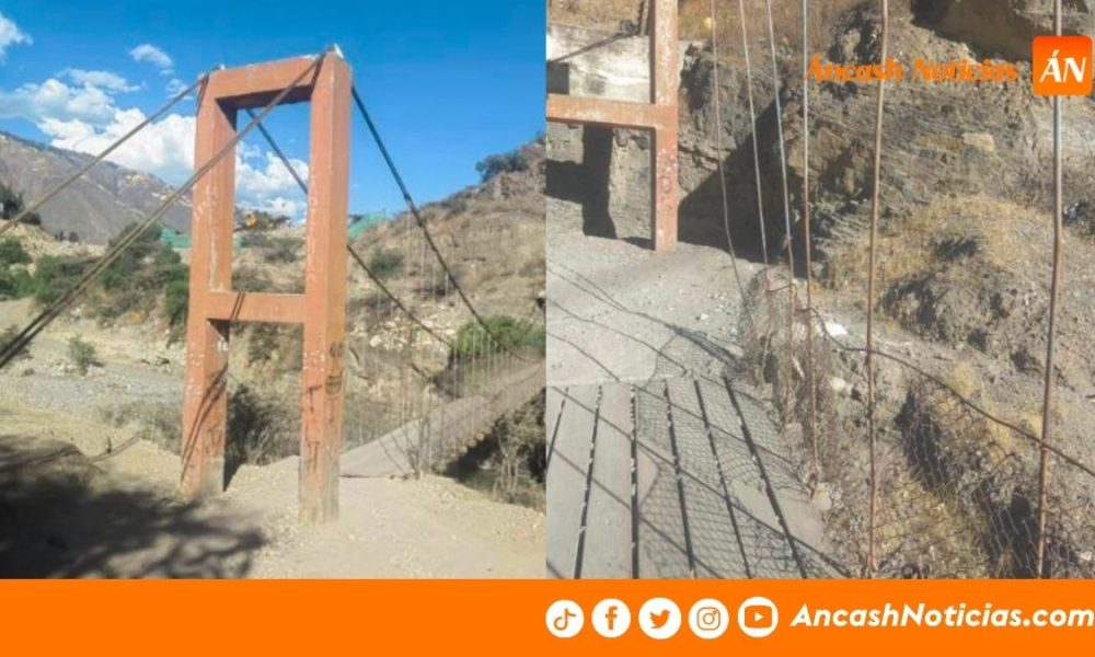 Áncash: Colapso parcial de puente restringe el tránsito en Caraz