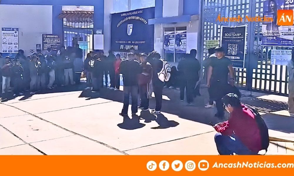 Huaraz: Estudiantes de la UNASAM realizan plantón y exigen mayor presupuesto para universidades