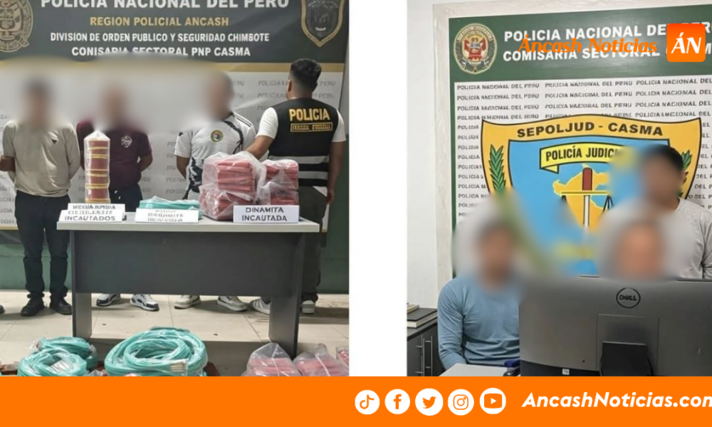 Casma: dictan prisión preventiva a tres investigados por tenencia de explosivos