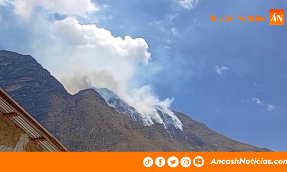 Áncash: incendio forestal en Huachis afecta 20 hectáreas de cobertura natural