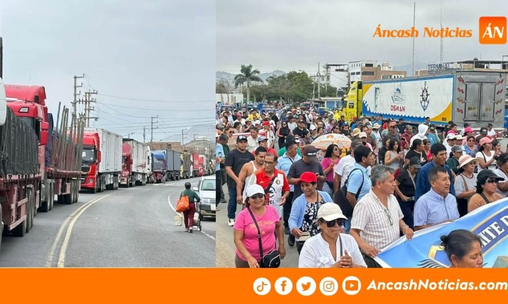 Áncash: Huarmey bloquea la Panamericana Norte para exigir obras de defensa ribereña